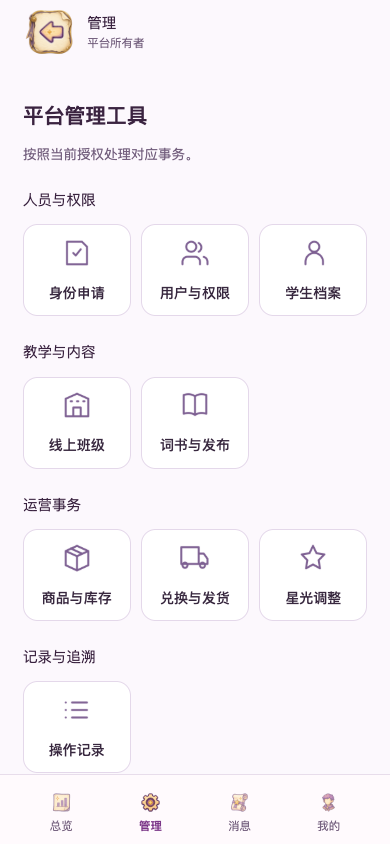 管理模块按授权显示