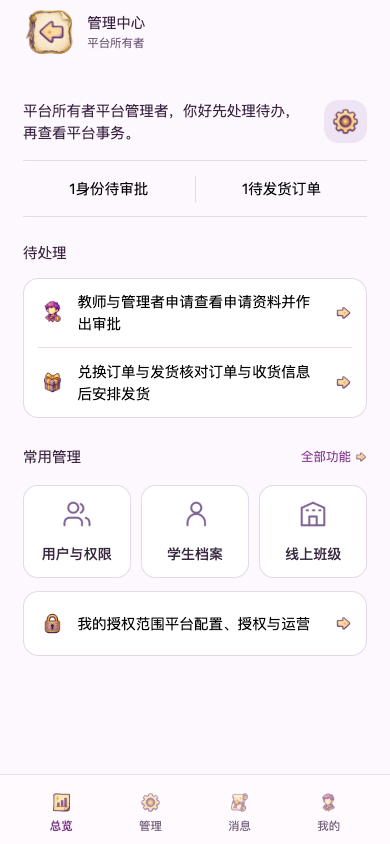 管理总览：先看待办